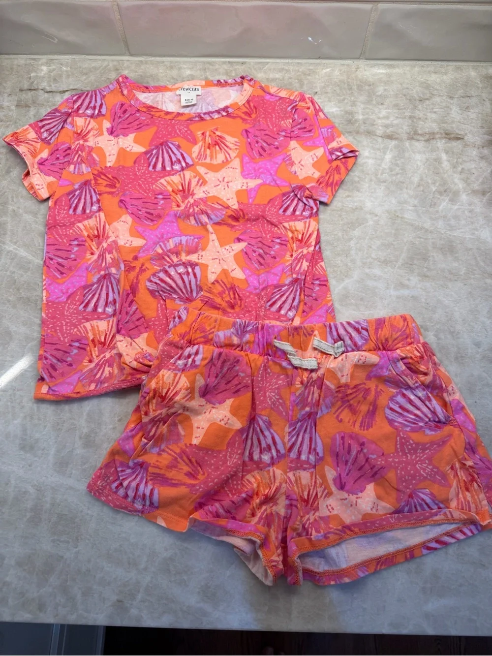 J. Crew Factory Pink and Orange Seashell Set